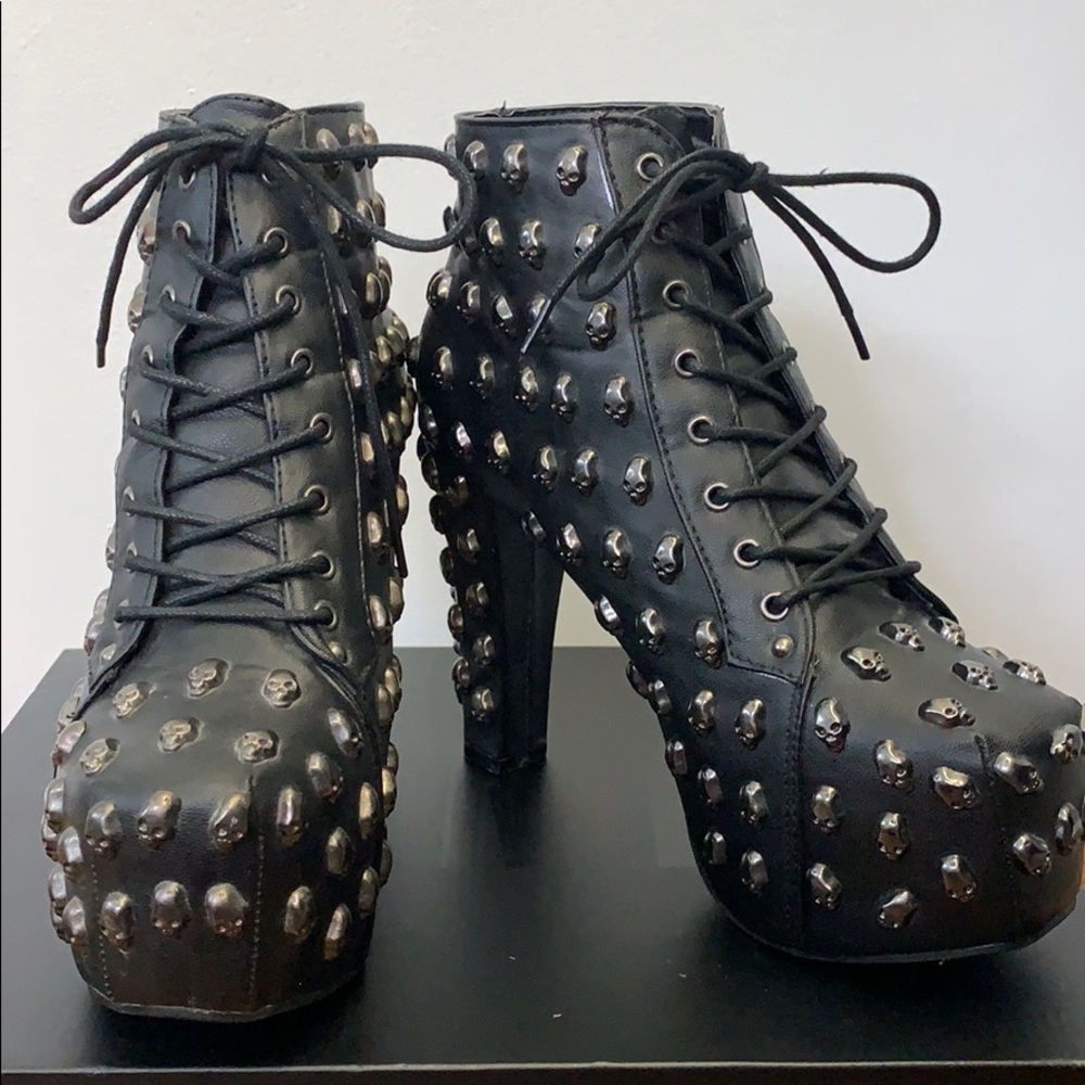 Bucco Skull Platform Booties